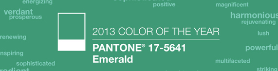 Pantone color Emerald